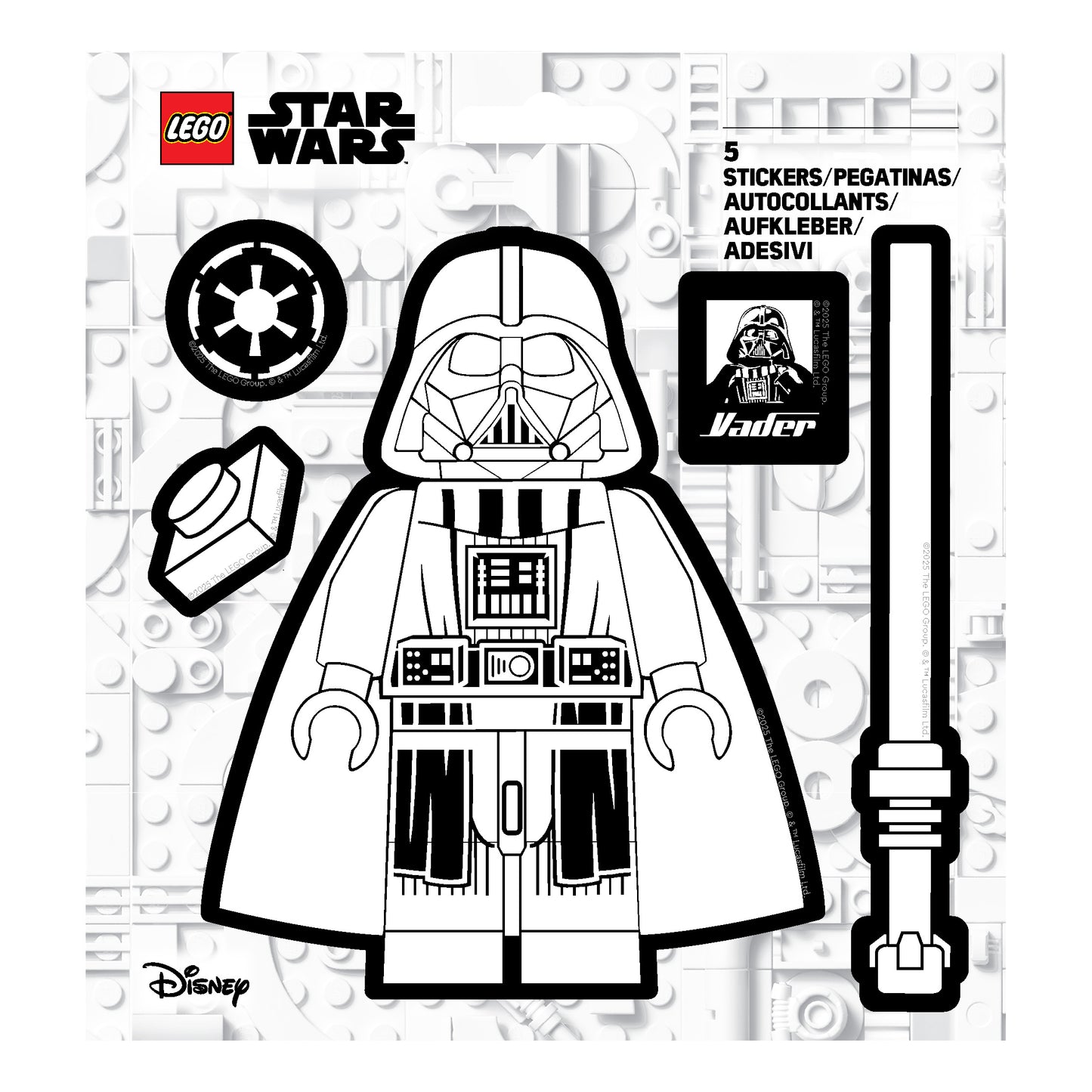LEGO® STAR WARS™ Sticker Darth Vader™ BW (53750)