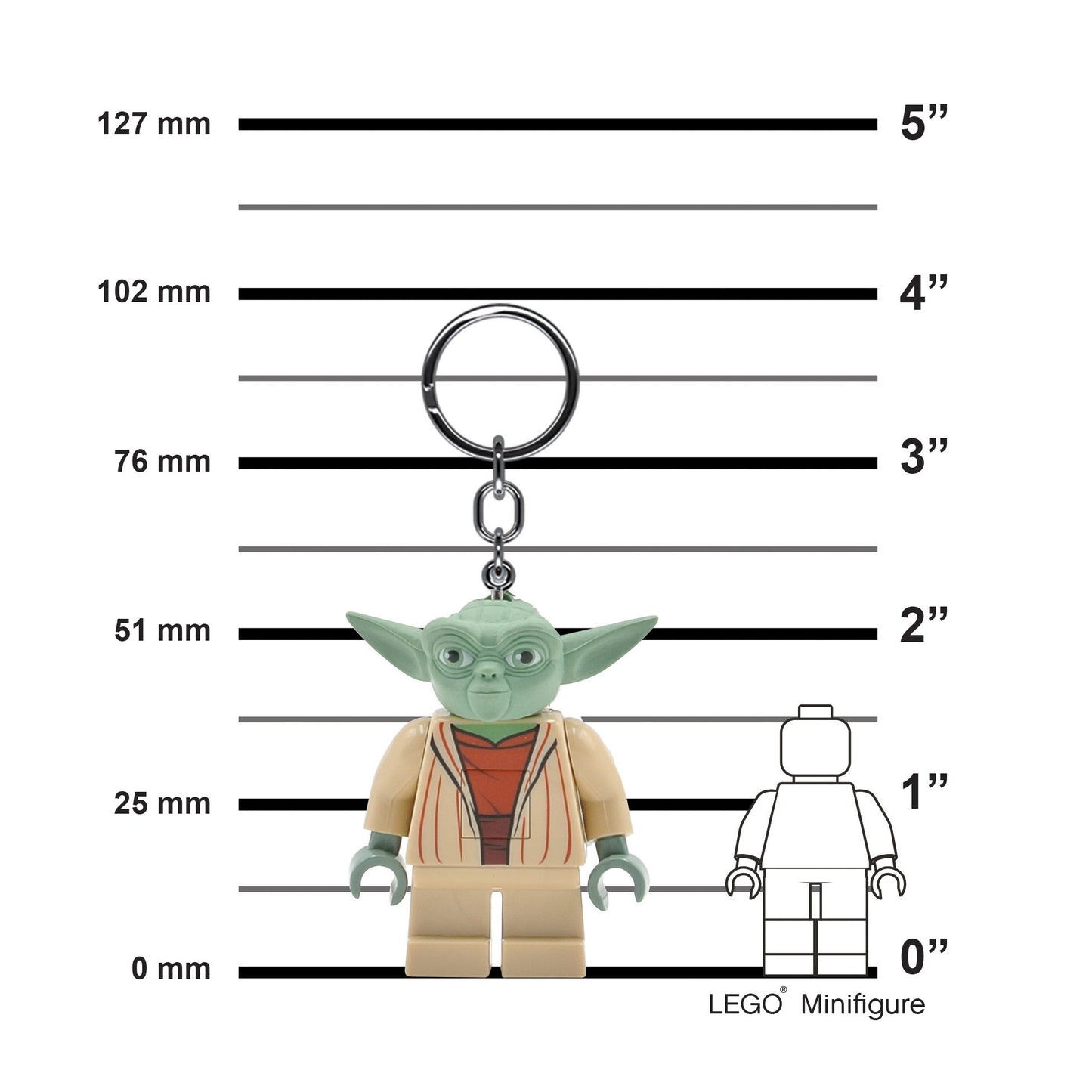 IQ LEGO® STAR WARS Yoda LED luminous Key Chain (KE11H)