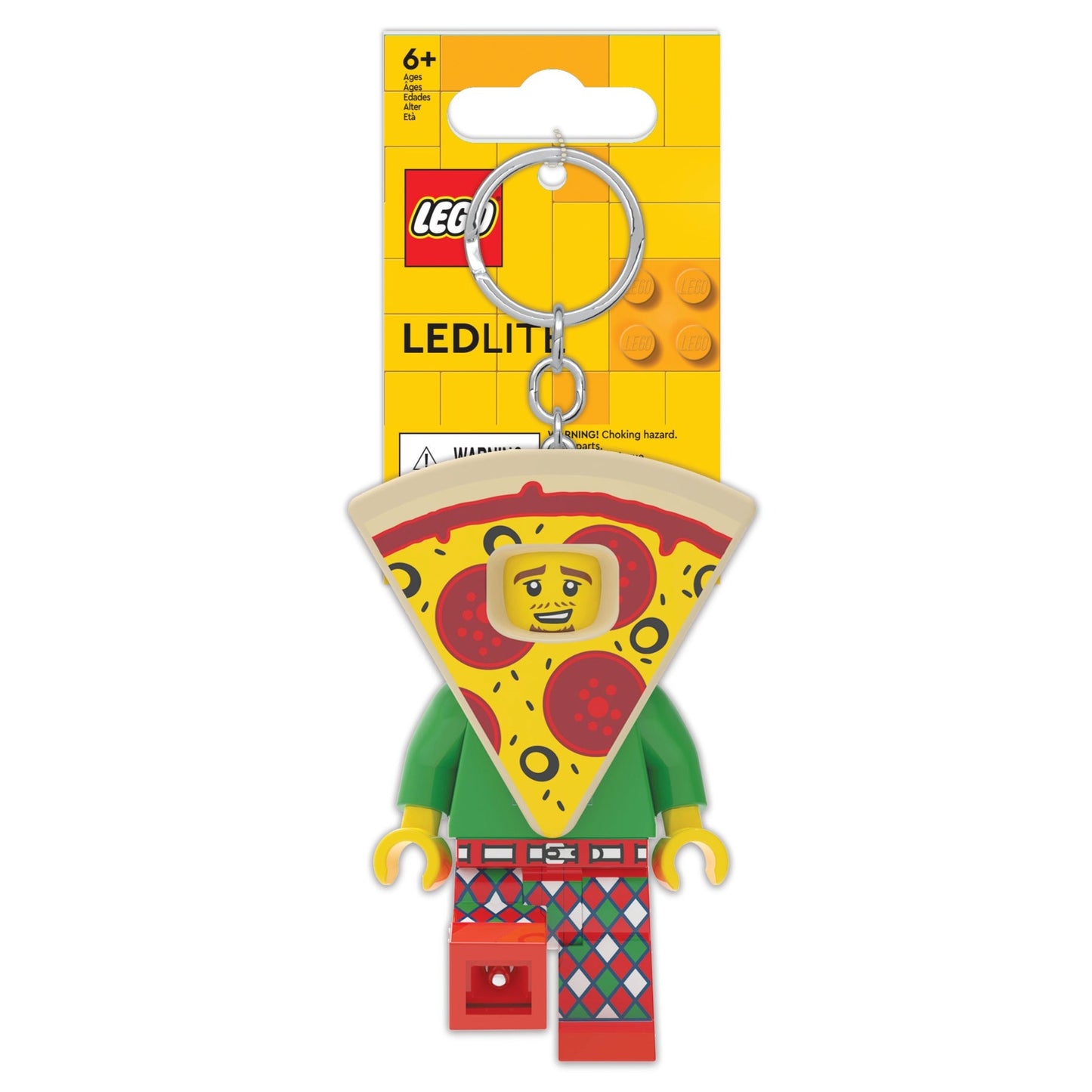 IQ LEGO® Iconic Pizza Guy LED luminous Key Chain (KE176H)