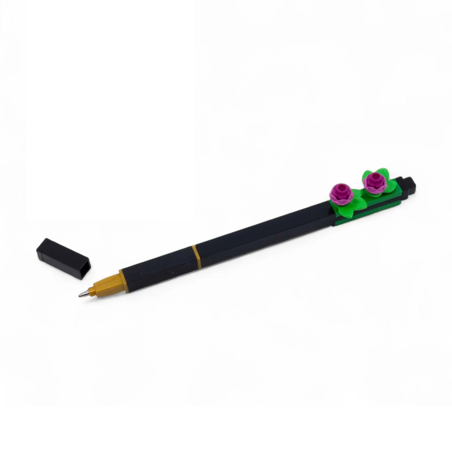 LEGO® Gel Pen with Building Toy Pen Topper Botanicals - Purple flower (53668)