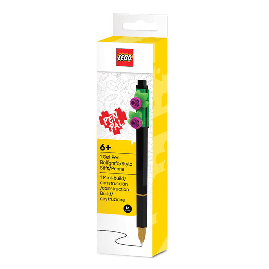 LEGO® Gel Pen with Building Toy Pen Topper Botanicals - Purple flower (53668)