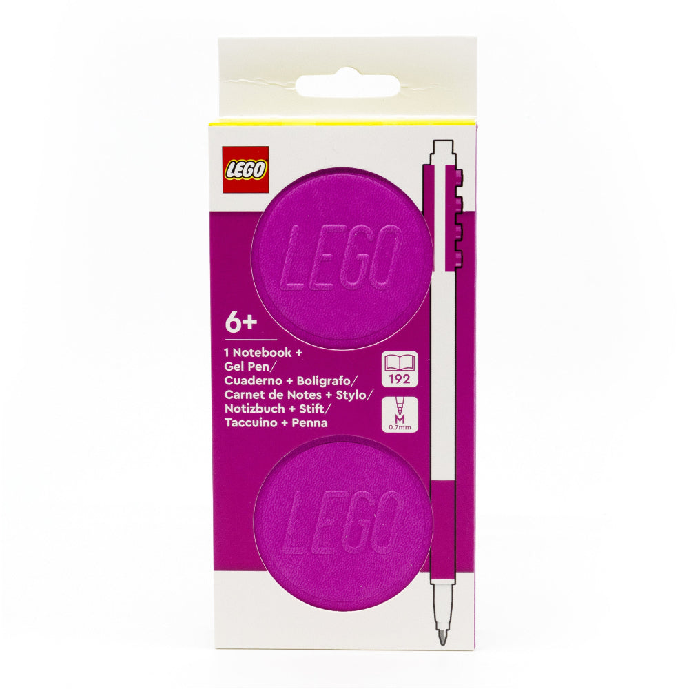 LEGO® Locking Notebook with Gel Pen Red Violet- 1x2 (53696)
