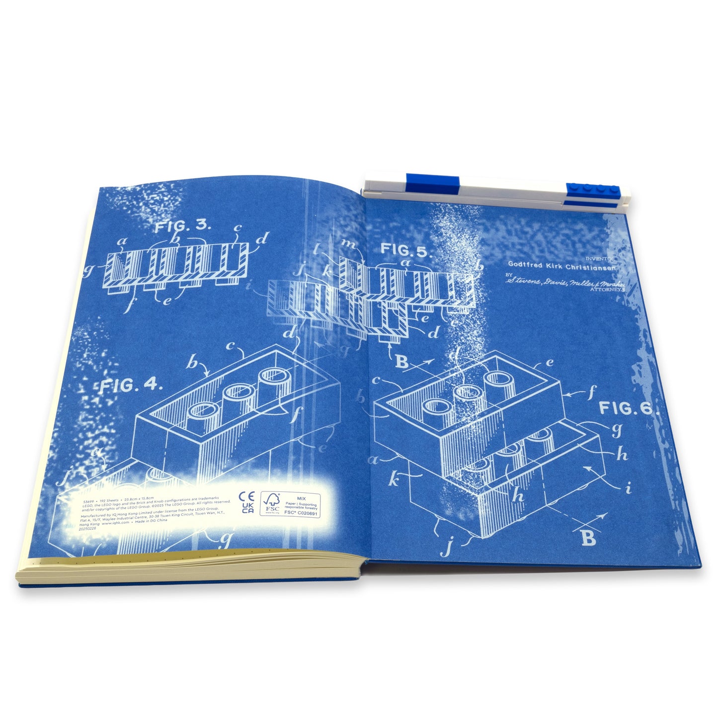 LEGO® Locking Notebook with Gel Pen Blue - 2x3 (53699)