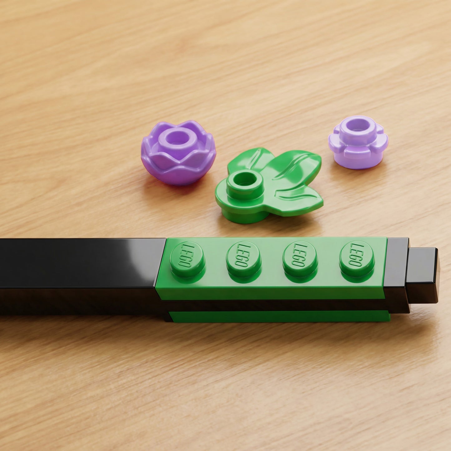 LEGO® Gel Pen with Building Toy Pen Topper Botanicals - Lavender flower (53701)