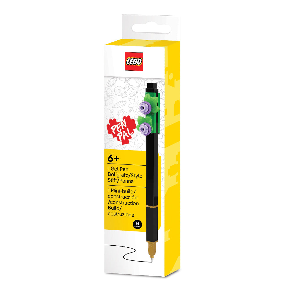 LEGO® Gel Pen with Building Toy Pen Topper Botanicals - Lavender flower (53701)