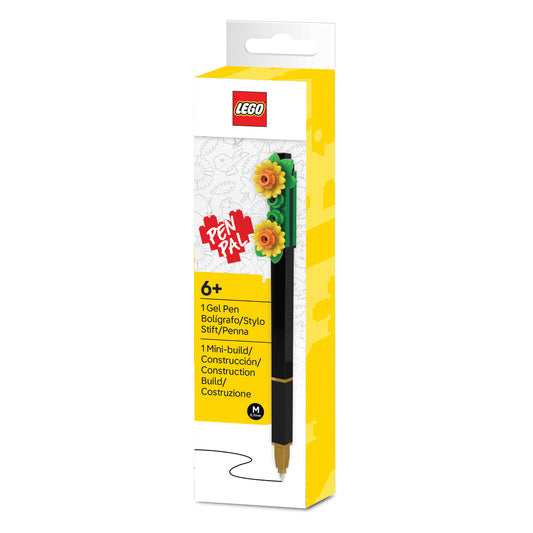 LEGO® Gel Pen with Building Toy Pen Topper Botanicals - Yellow flower (53715)