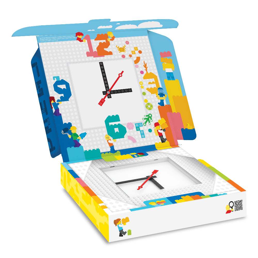 LEGO® Time by IQHK Wall Clock 6X24 White (53771)