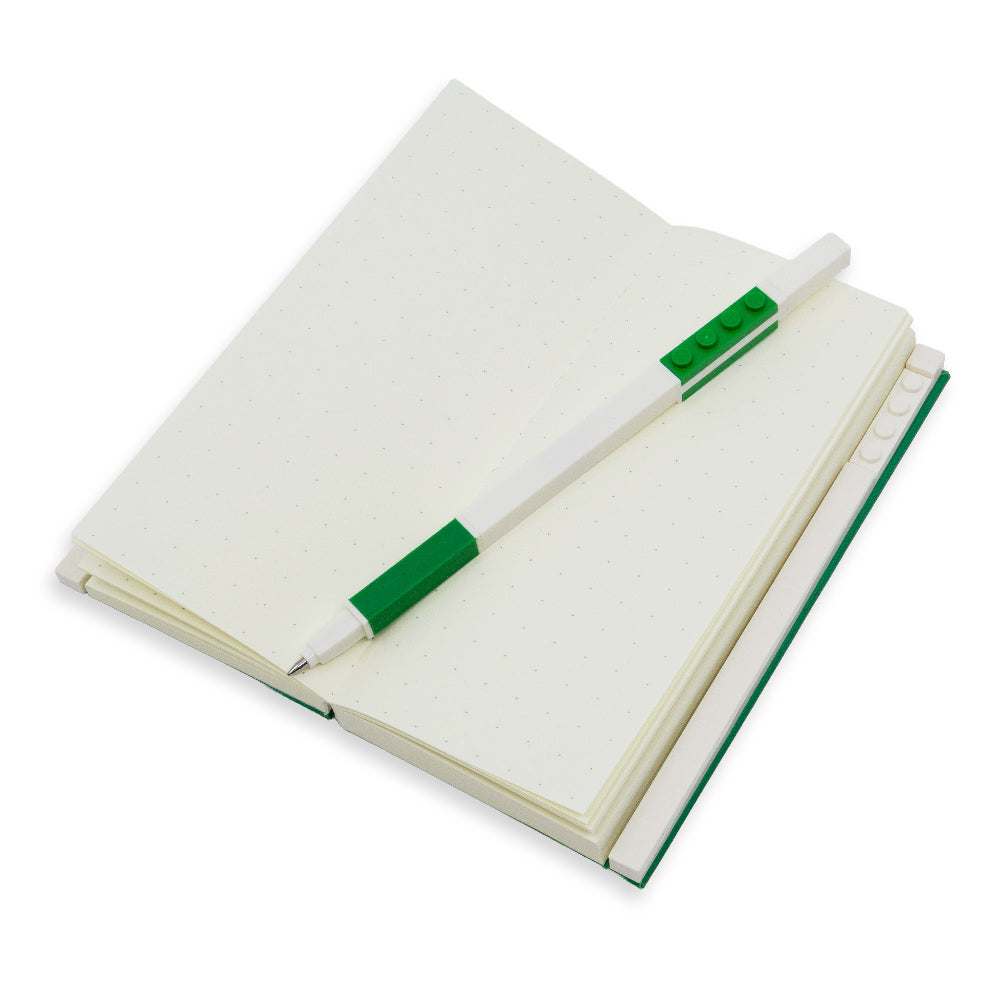 LEGO® Locking Notebook with Gel Pen Green- 1x2 (53697)