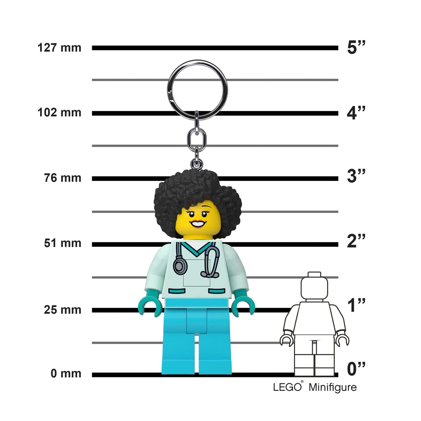 IQ LEGO® Iconic Dr. Flieber LED luminous Key Chain (KE192H)