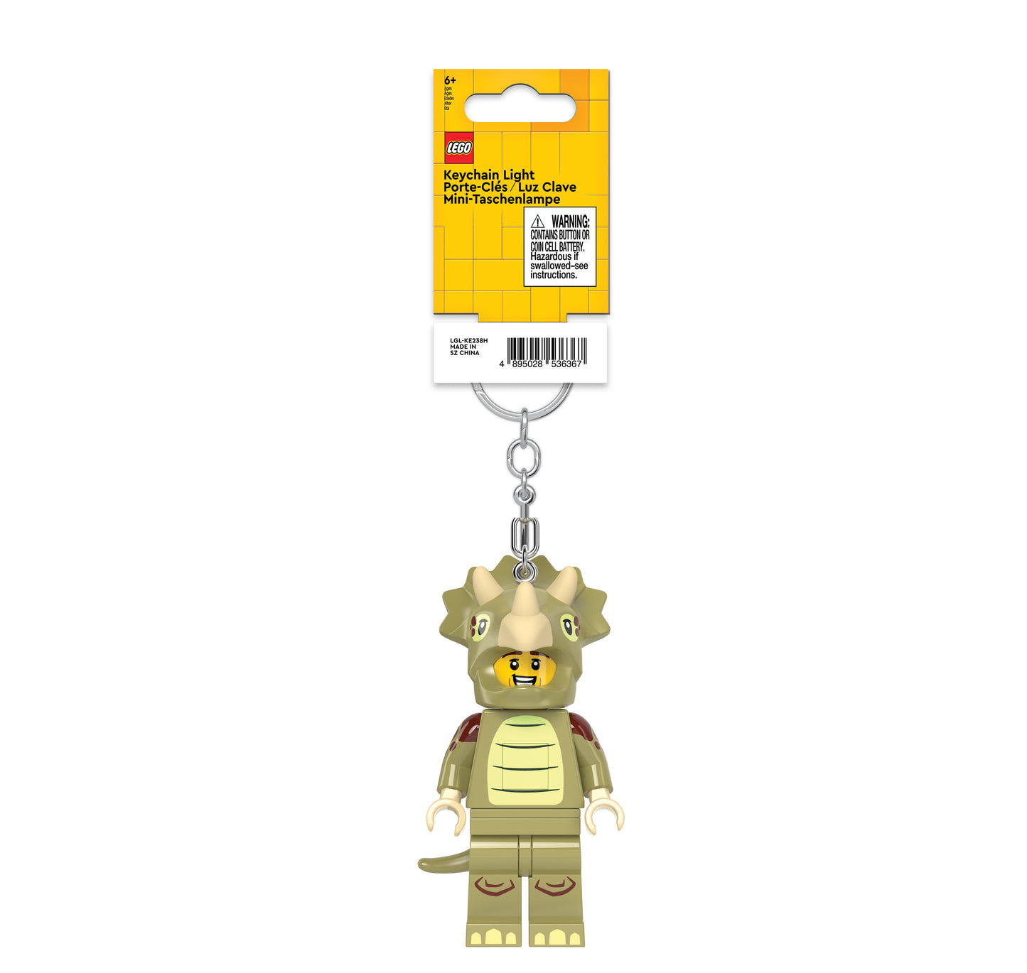 LEGO® Minifigurines™ Keychain Light Triceratops Costume Fan (KE238H)