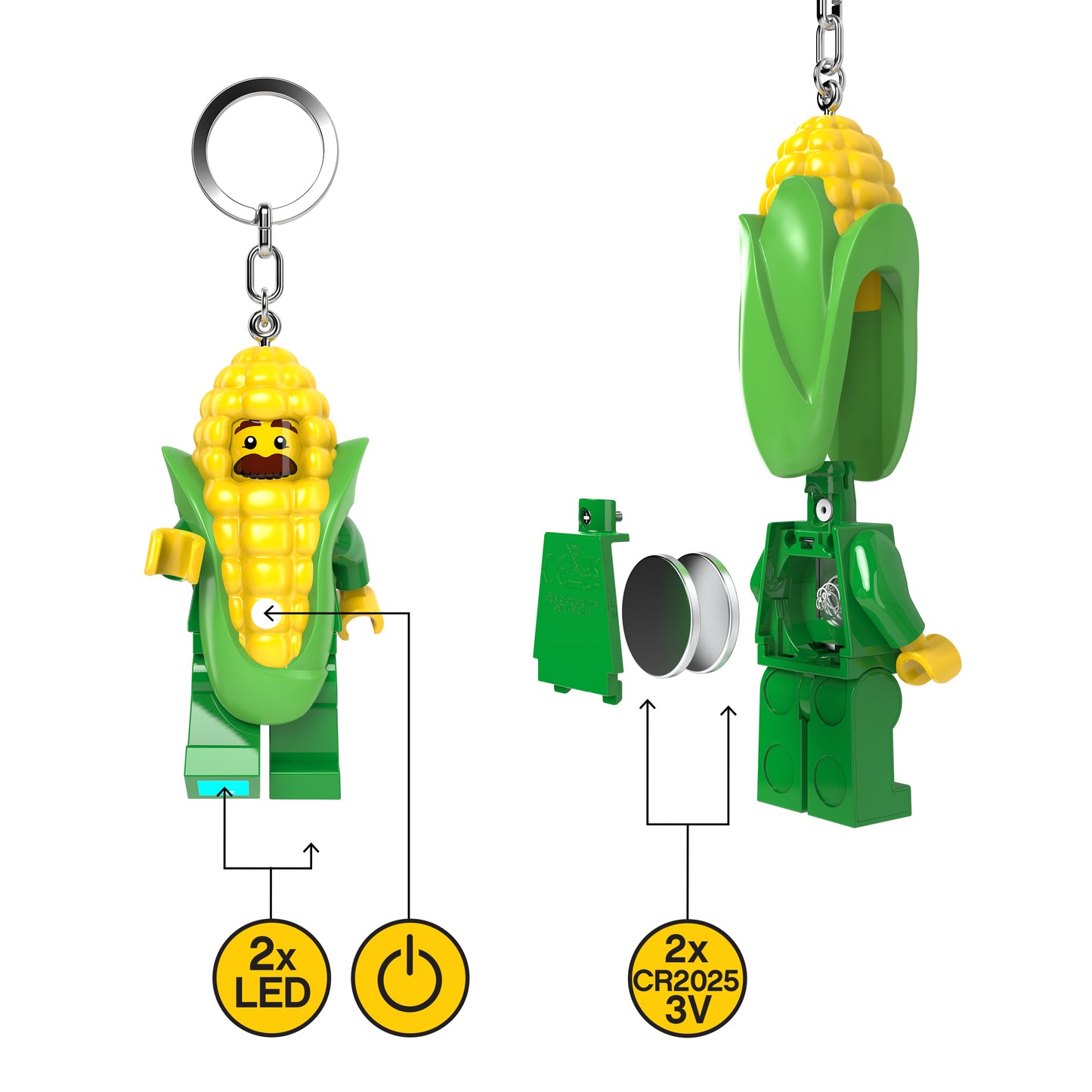 LEGO® Minifigurines™ Keychain Light Corn Cob Guy (KE242H)