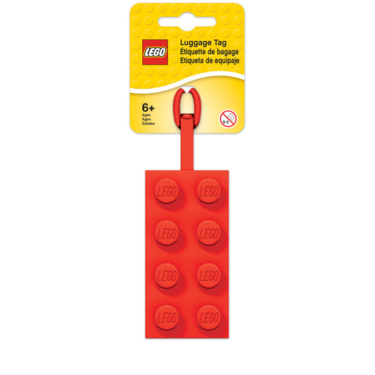 IQ レゴ アイコニック 2×4ブロック ラゲッジタグ 赤 (52002)