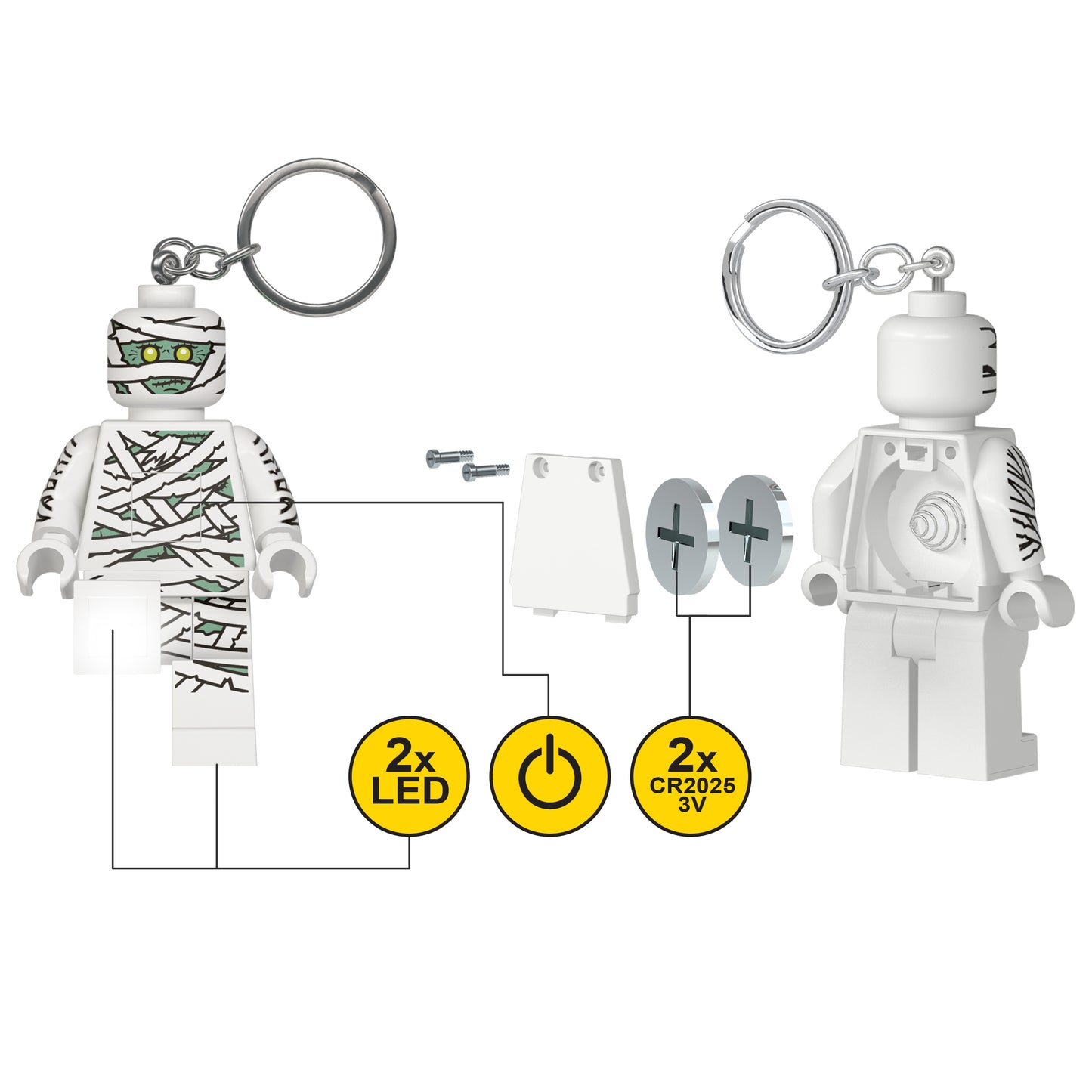 IQ LEGO® Monster Fighters Mummy LED luminous Key Chain (KE132H)