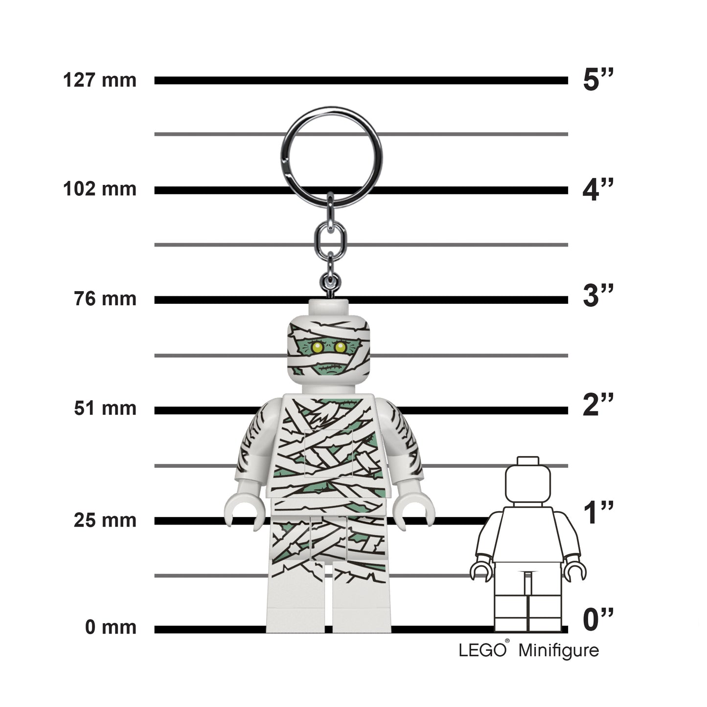 IQ LEGO® Monster Fighters Mummy LED luminous Key Chain (KE132H)
