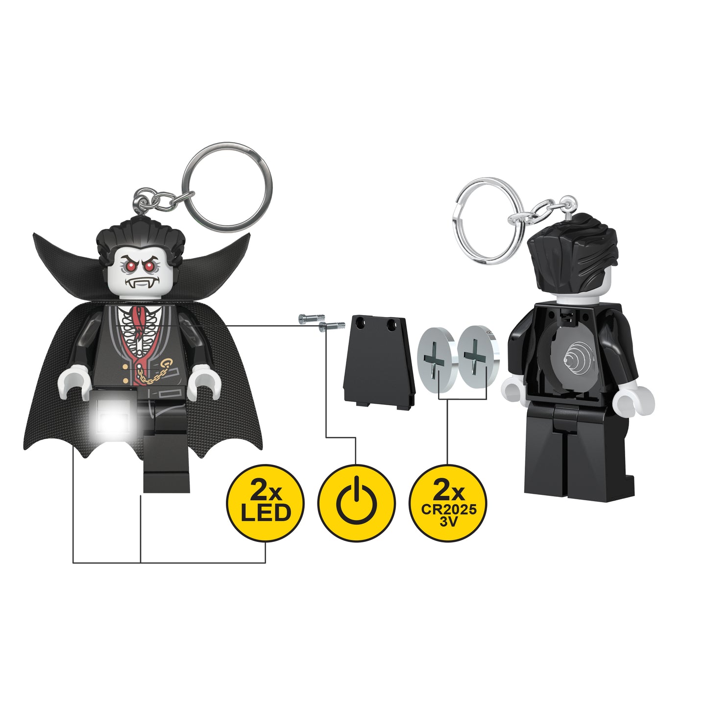 IQ LEGO® Monster Fighters Lord Vampire LED luminous Key Chain (KE133H)