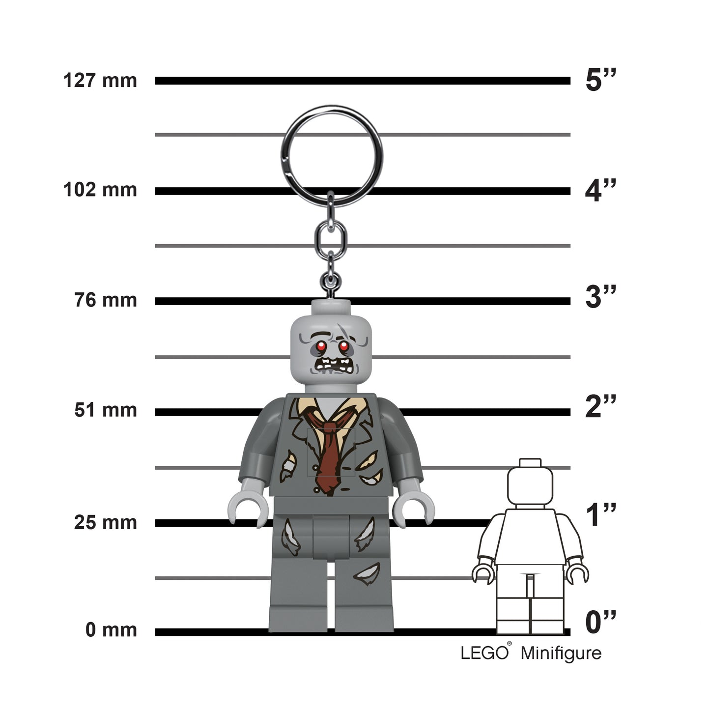 IQ 樂高 怪物戰士系列 喪屍 LED發光鑰匙圈 (KE135)