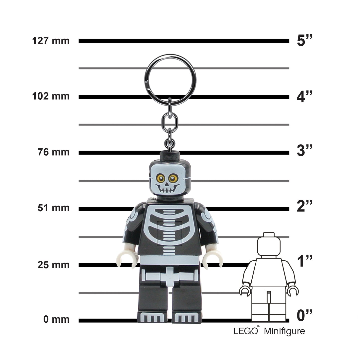 IQ 樂高 怪物戰士系列 骷髏骨 LED發光鑰匙圈 (KE137)