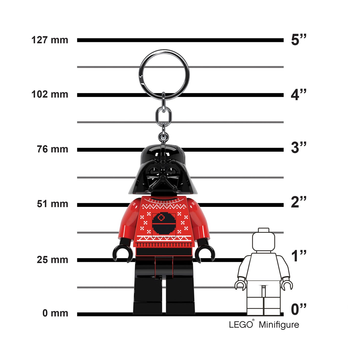 IQ 樂高 星際大戰系列 達斯維達醜毛衣 LED發光鑰匙圈 (KE173)