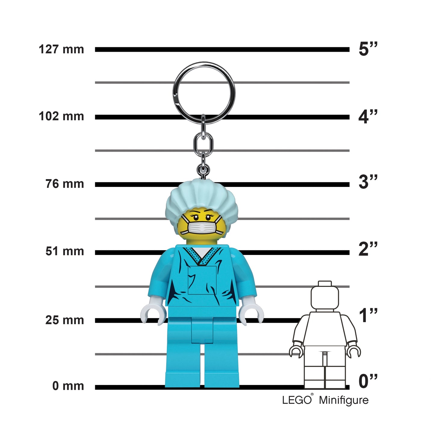 IQ LEGO® Iconic Surgeon LED luminous Key Chain (KE178H)