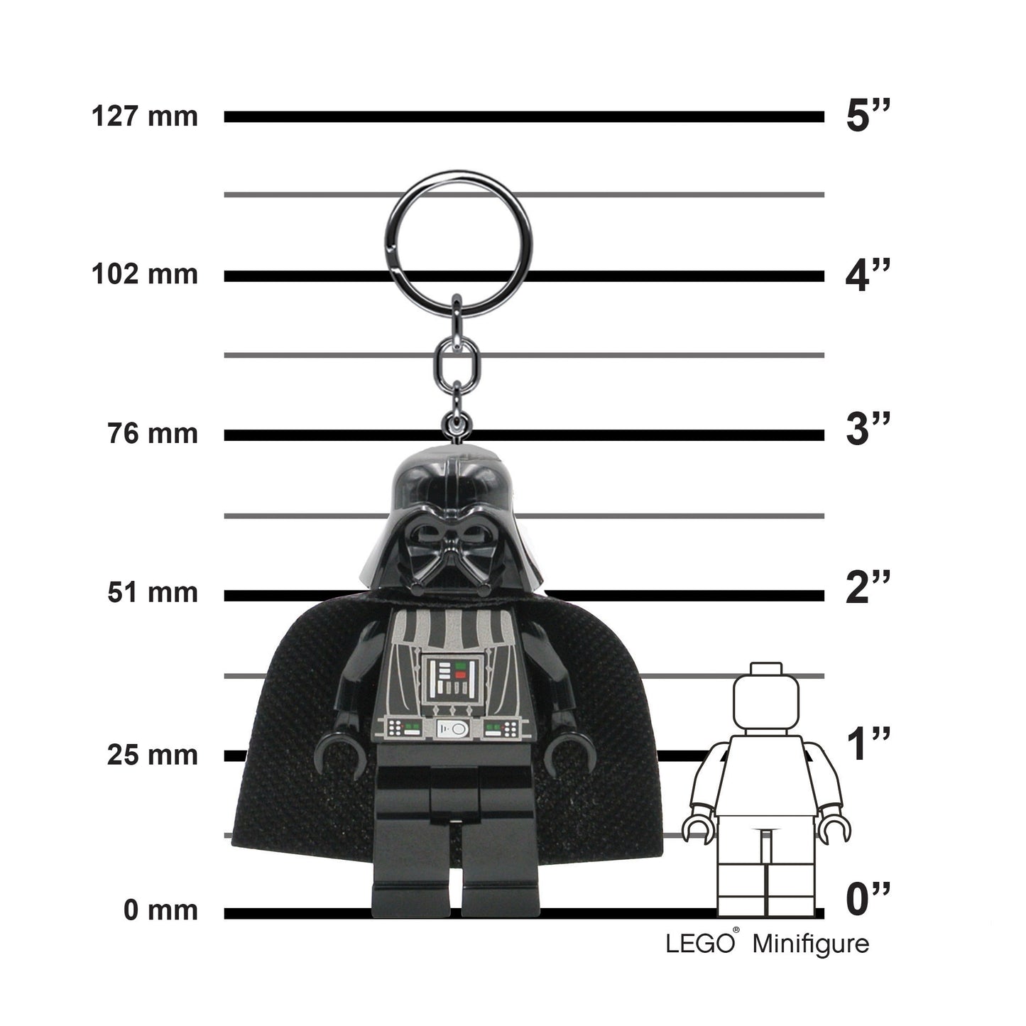 IQ LEGO® STAR WARS Darth Vader LED luminous Key Chain (KE7H)