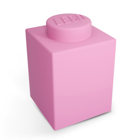 IQ レゴ アイコニック 1×1のレゴブロック形 柔らかシリコン タッチ式 ランプ ピンク (LP39)